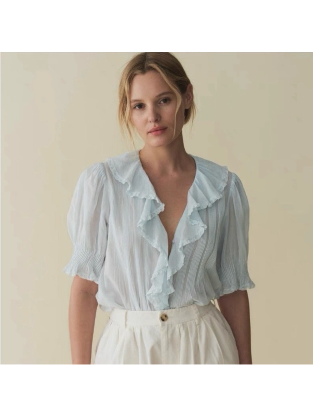 Doen NWOT Henri Top Alice Blue